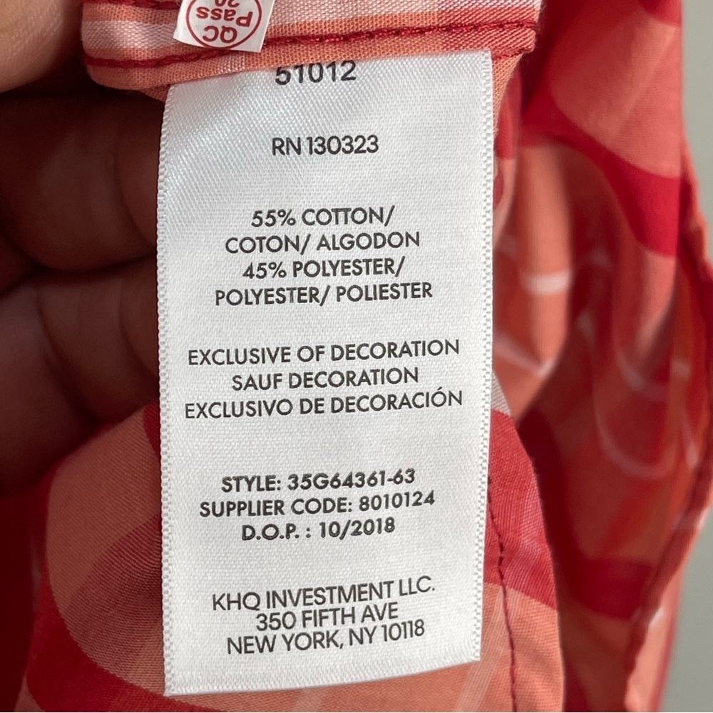 Calvin Klein Jeans Casual Button Down Red Plaid Shirt XL 18-20 New With Tags - Picture 6 of 6